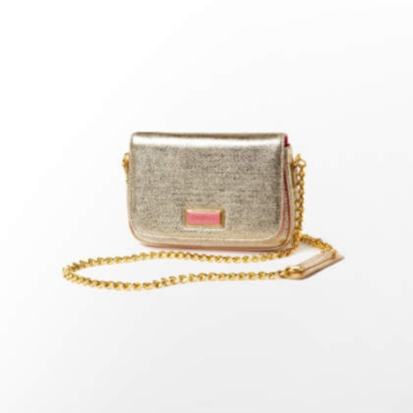 Lilly Pulitzer Handbags - Lilly Pulitzer Gold Metallic Evening Crossbody Bag